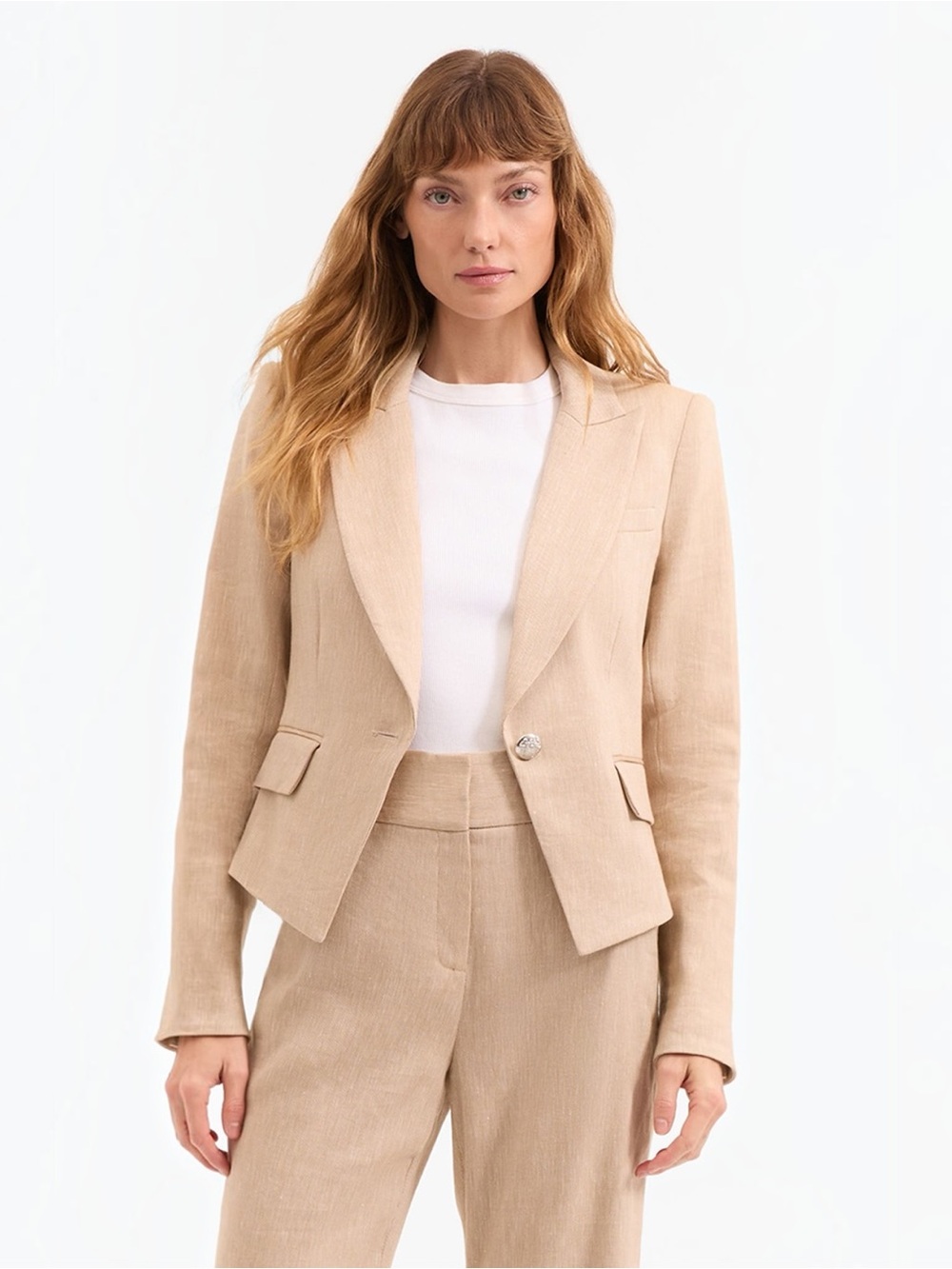Veronica Beard Hosanna Linen-Blend Dickey Jacket